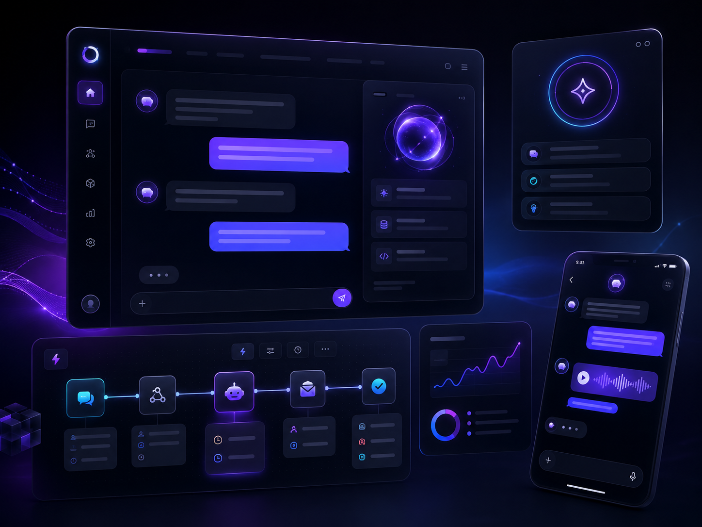 AI chatbot interface concept